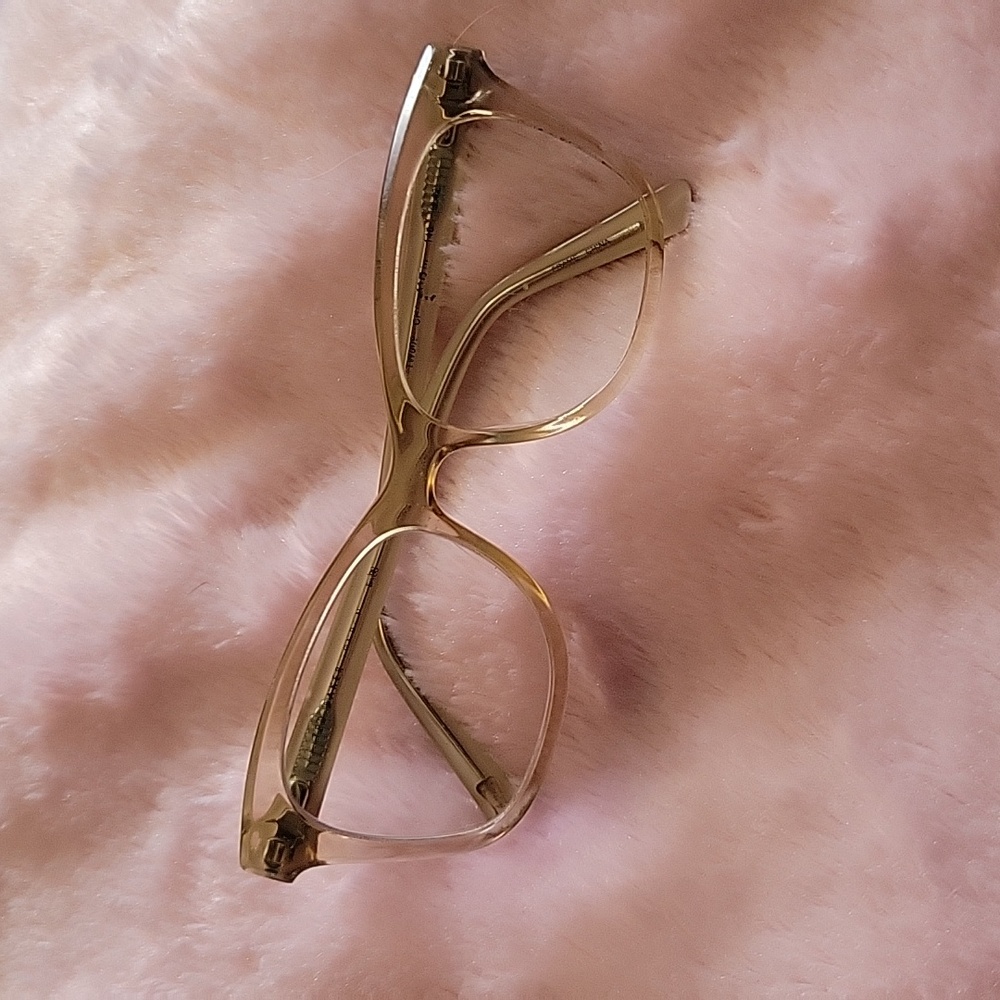 Ted Baker Champagne Prescription Lens Eyeglasses TW009 Frames Womens Clear Used